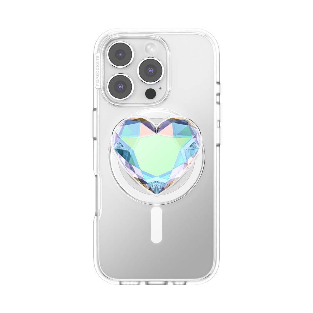 Iridescent Crystal Heart — MagSafe PopGrip - US 90831