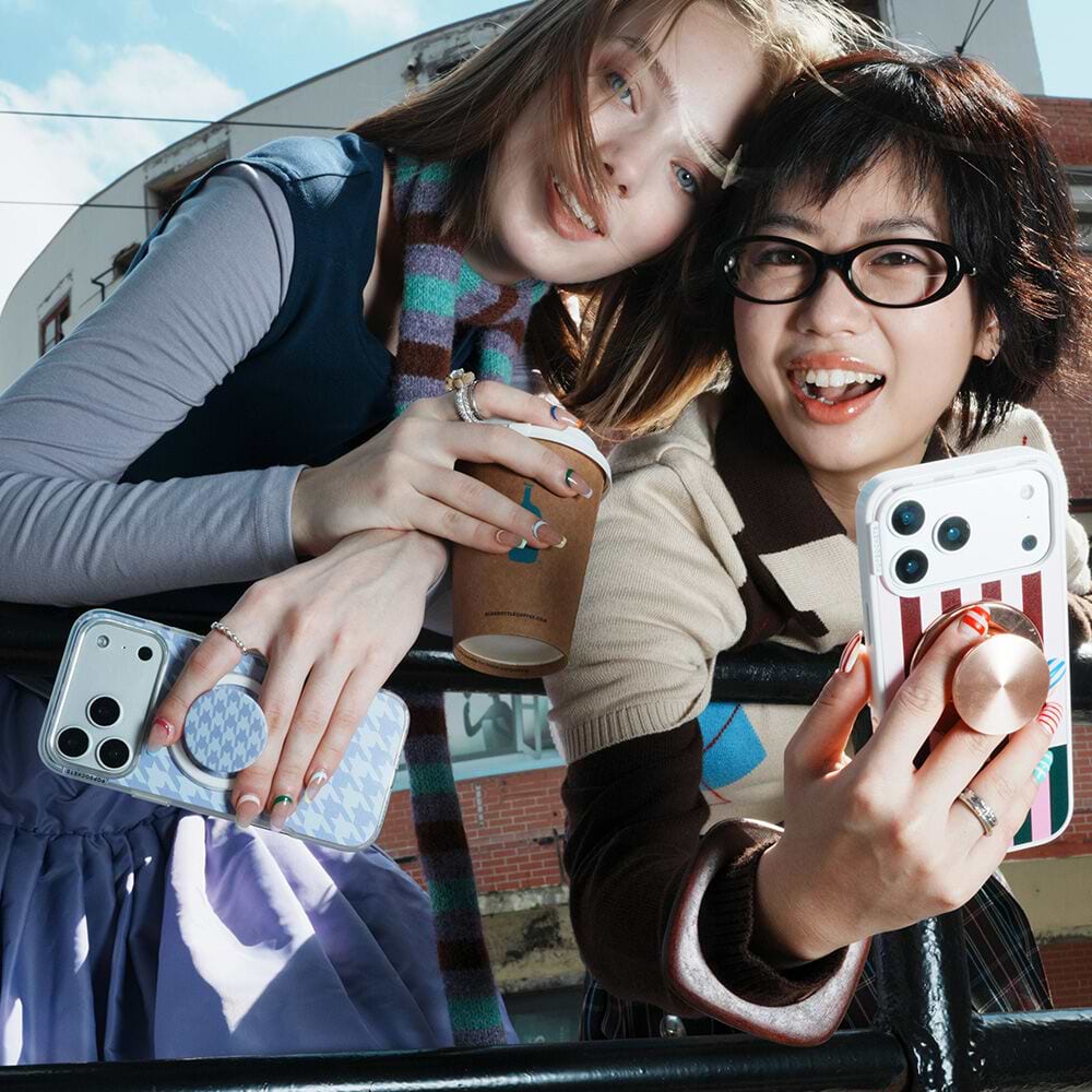 Lilac Houndstooth — iPhone 15 MagSafe Case - US 94538